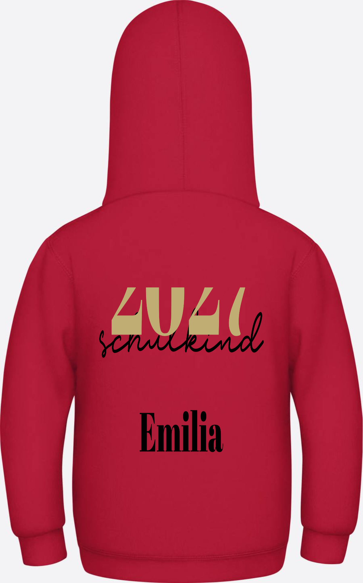 Kinder Hoodie Schulkind – Schreibschrift personalisiert - Fire Red