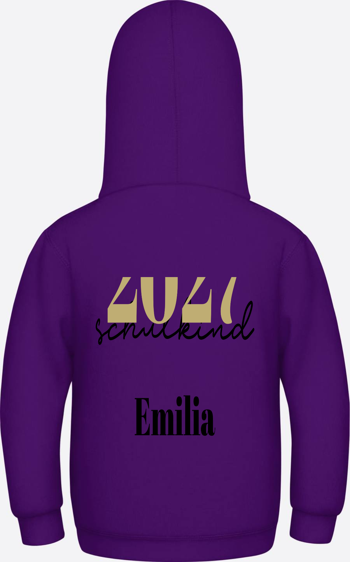 Kinder Hoodie Schulkind – Schreibschrift personalisiert - Purple