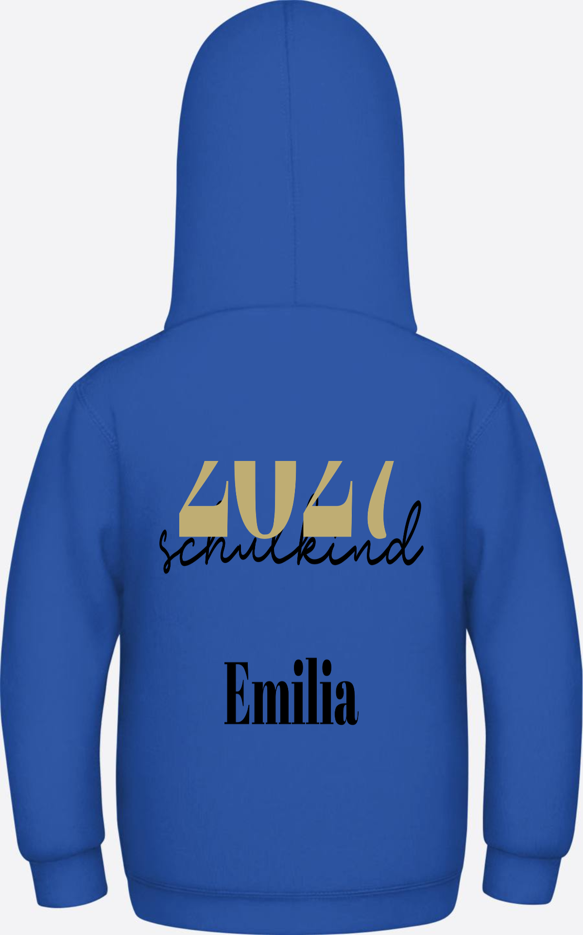 Kinder Hoodie Schulkind – Schreibschrift personalisiert - Royal Blue