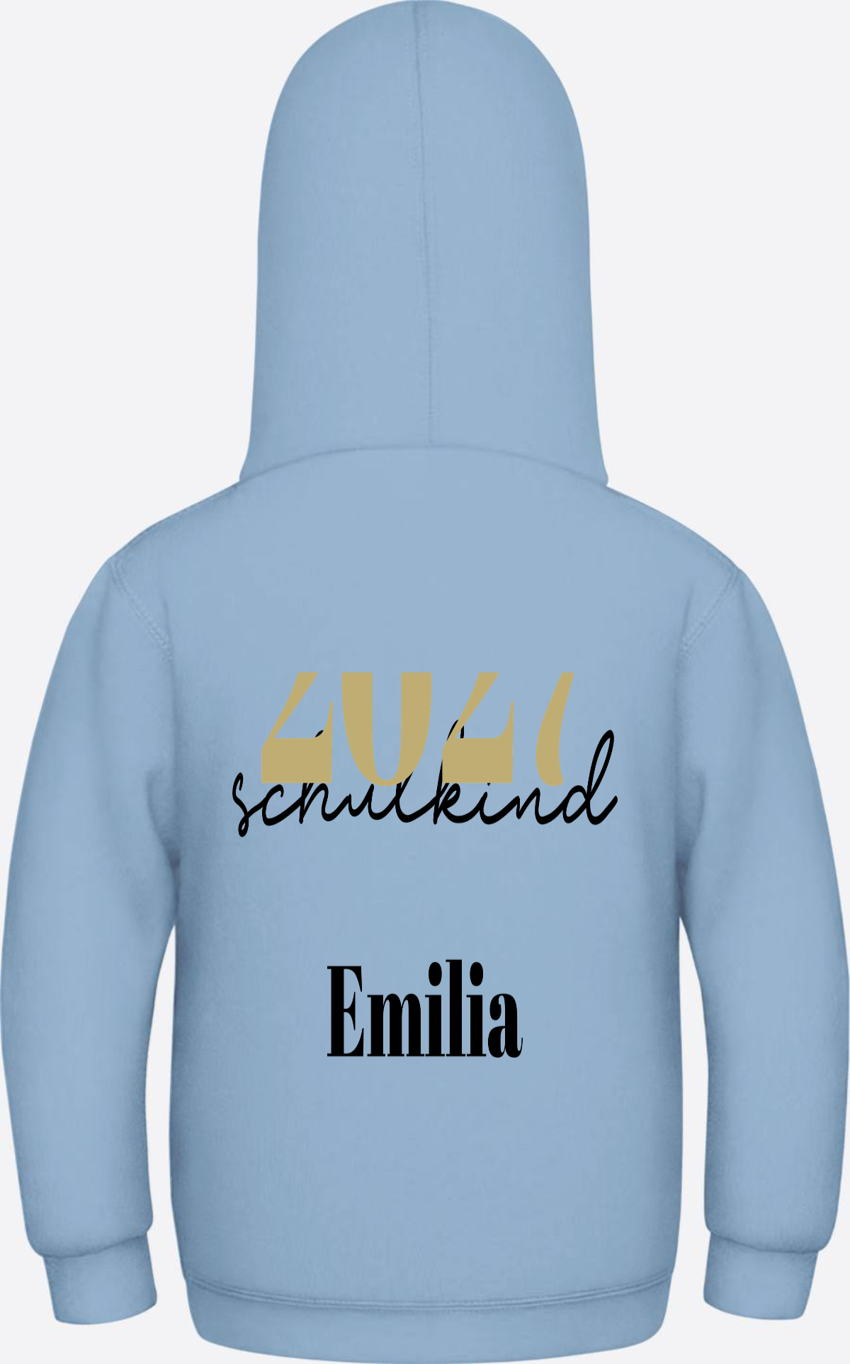 Kinder Hoodie Schulkind – Schreibschrift personalisiert - Sky Blue