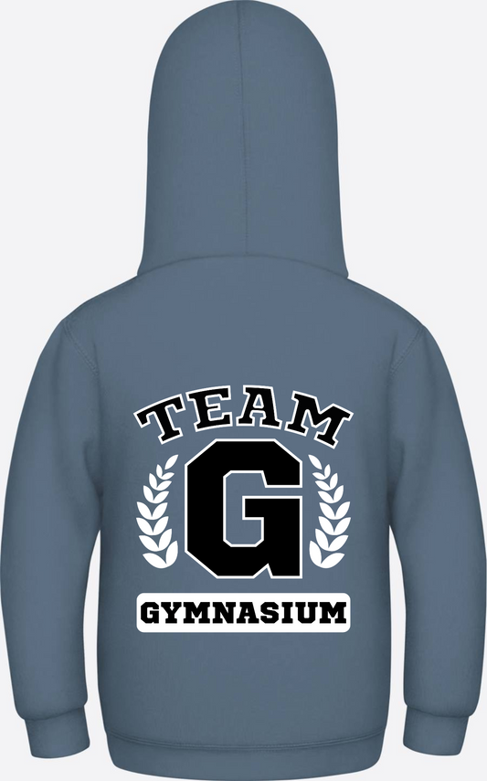 Kinder Hoodie Team Gymnasium – Personalisiertes Geschenk - Airforce Blue
