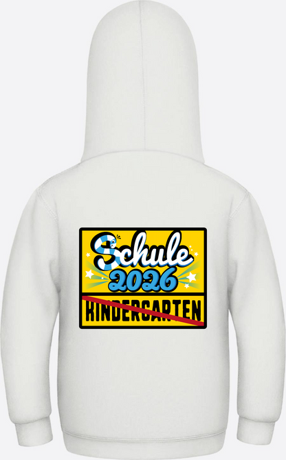Kinder Hoodie zur Einschulung 2026 – Ortsschild mit Name - Ash