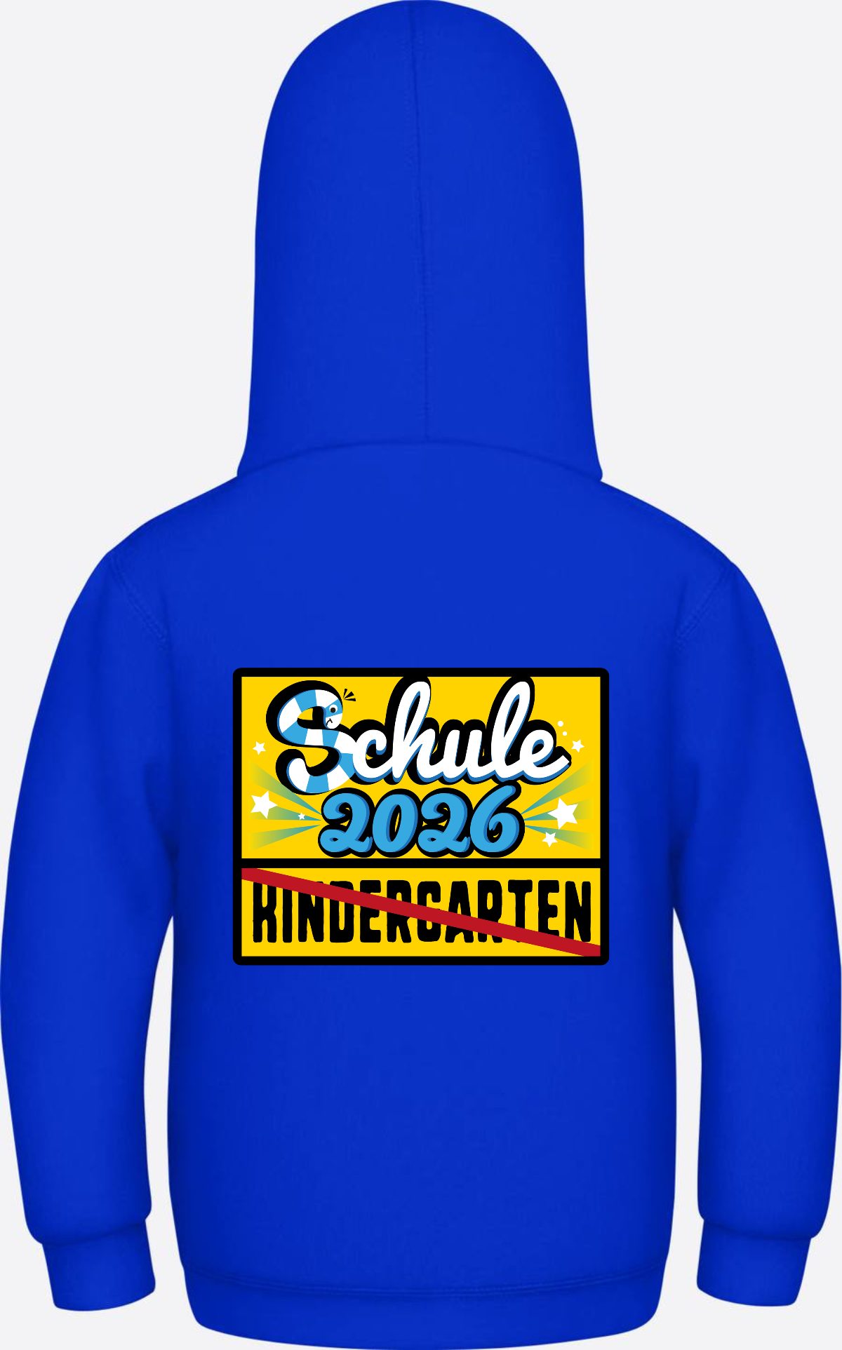 Kinder Hoodie zur Einschulung 2026 – Ortsschild mit Name - Bright Royal