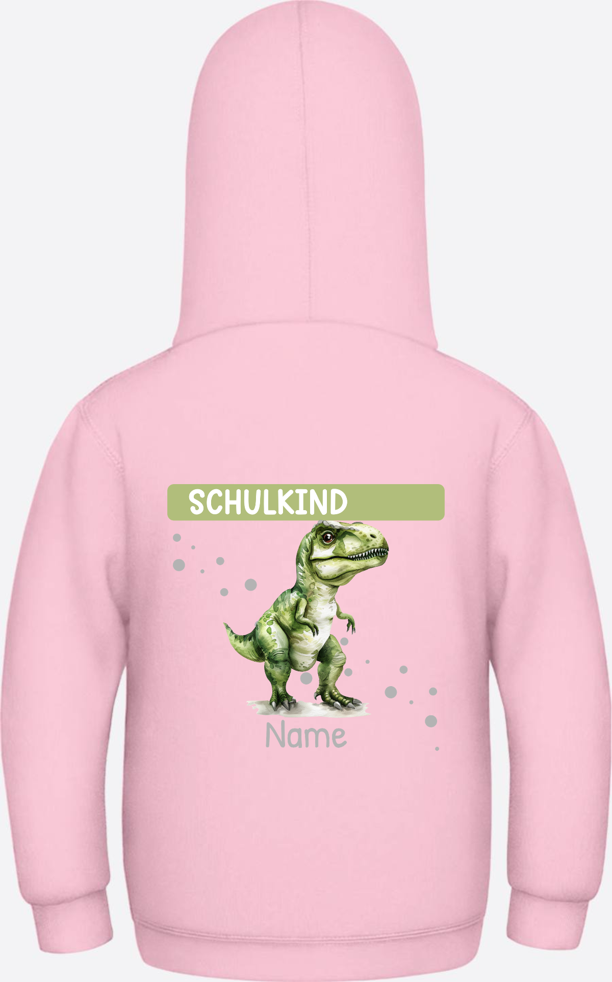 Kinder Hoodie zur Einschulung – Personalisiert mit Name - Baby Pink