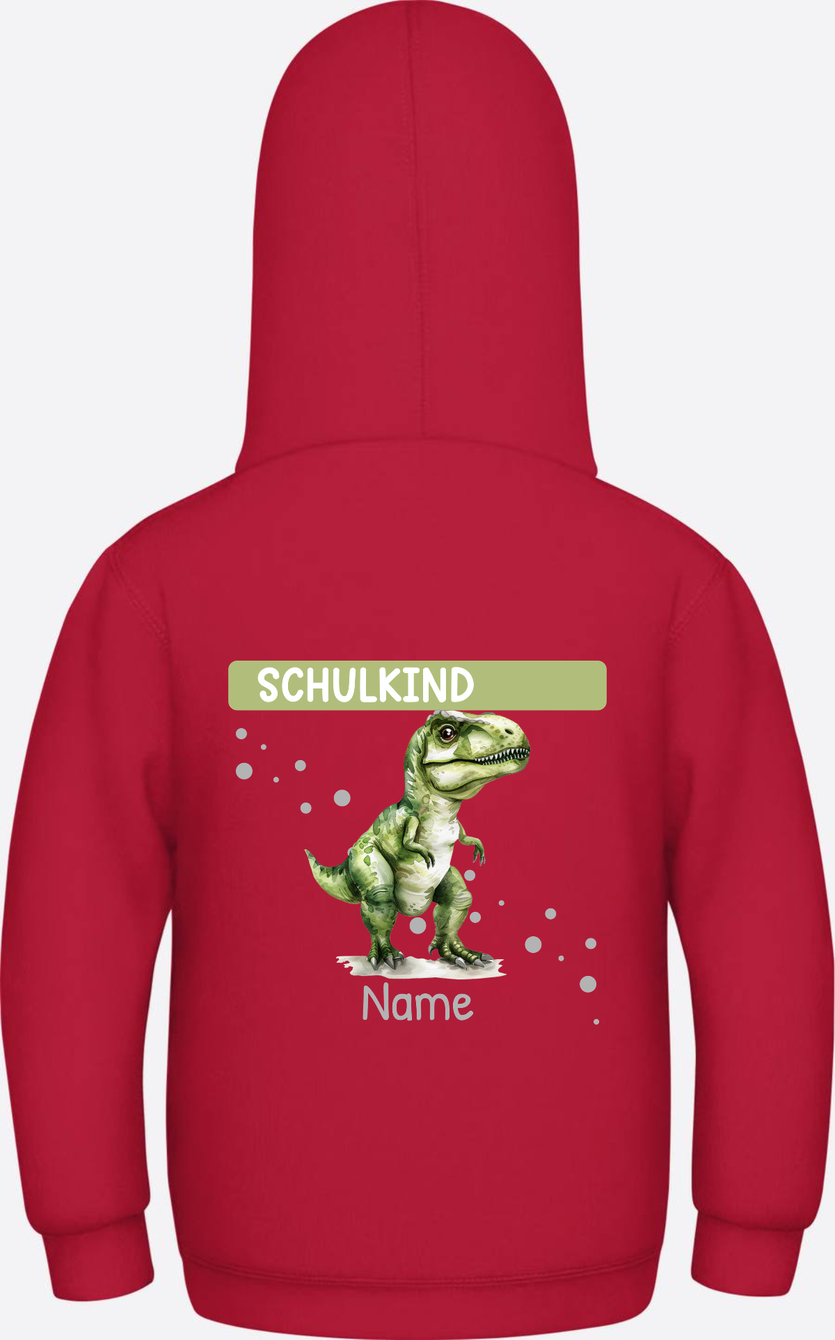 Kinder Hoodie zur Einschulung – Personalisiert mit Name - Fire Red