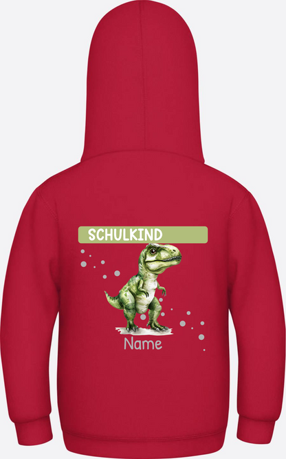 Kinder Hoodie zur Einschulung – Personalisiert mit Name - Fire Red