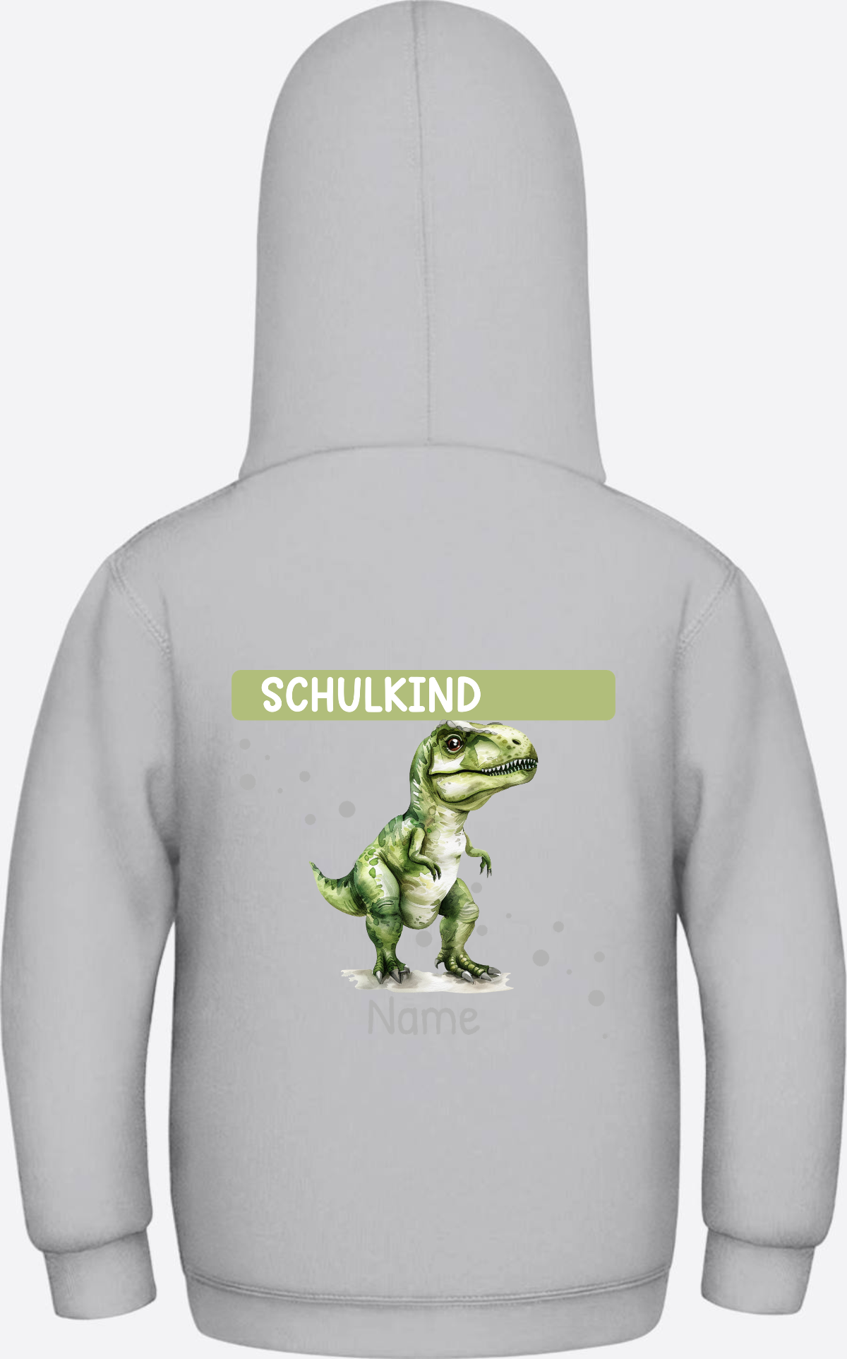 Kinder Hoodie zur Einschulung – Personalisiert mit Name - Heather Grey