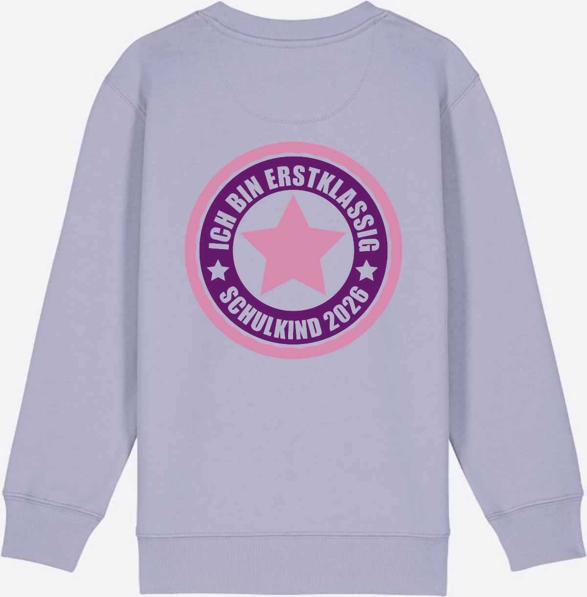 Kinder Sweatshirt Einschulung 2026 – Ich bin erstklassig Rosa - Lavender