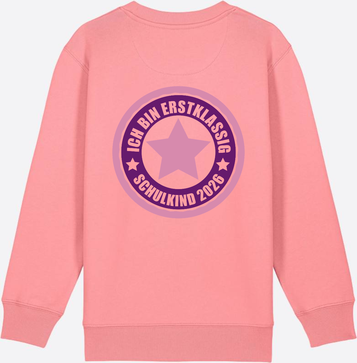 Kinder Sweatshirt Einschulung 2026 – Ich bin erstklassig Rosa - Pink Joy