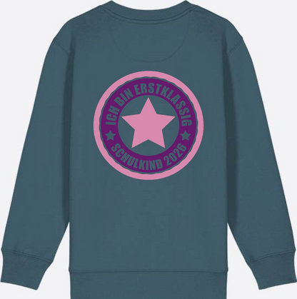 Kinder Sweatshirt Einschulung 2026 – Ich bin erstklassig Rosa - Stargazer