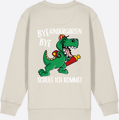 Kinder Sweatshirt Einschulung - Bye Bye Kindergarten Dino - Eco Heather