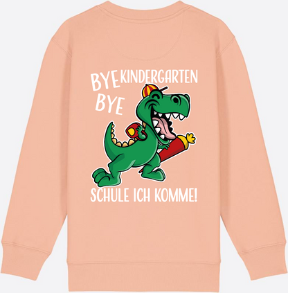 Kinder Sweatshirt Einschulung - Bye Bye Kindergarten Dino - Fraiche Peche