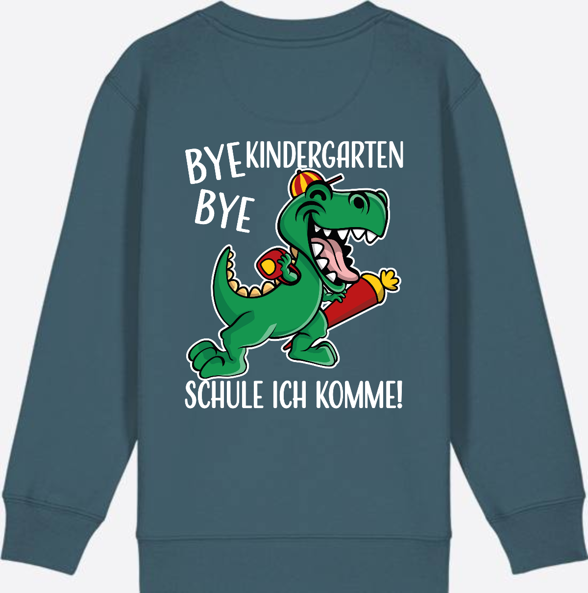 Kinder Sweatshirt Einschulung - Bye Bye Kindergarten Dino - Stargazer
