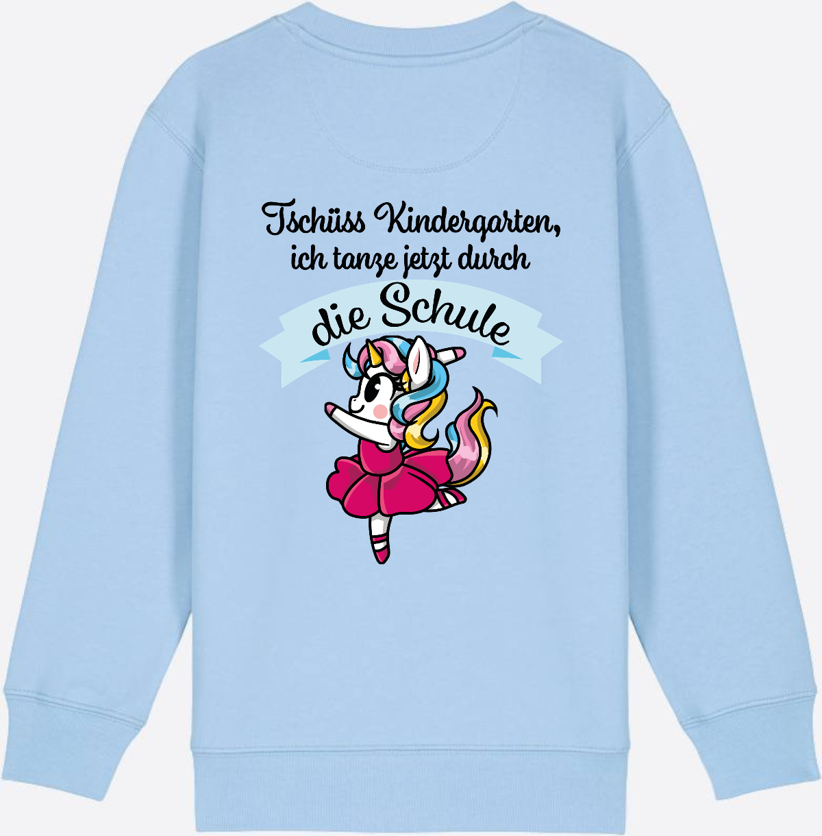 Kinder Sweatshirt Einschulung – Einhorn Ballett mit Name - Blue Soul