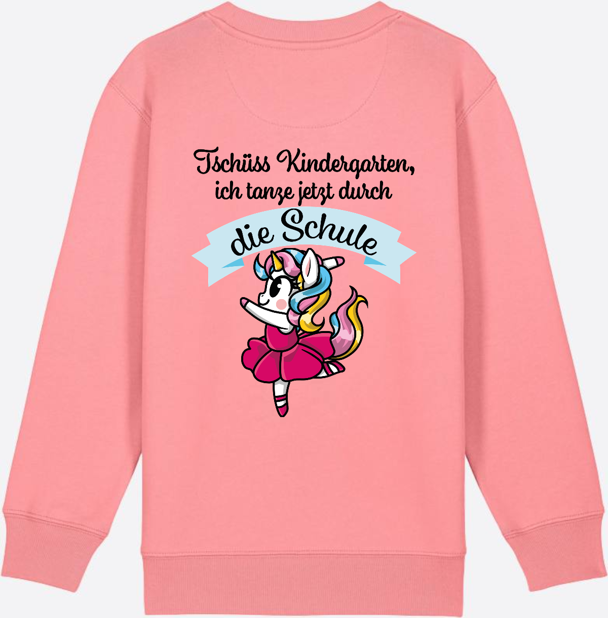 Kinder Sweatshirt Einschulung – Einhorn Ballett mit Name - Pink Joy