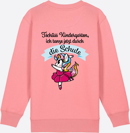 Kinder Sweatshirt Einschulung – Einhorn Ballett mit Name - Pink Joy