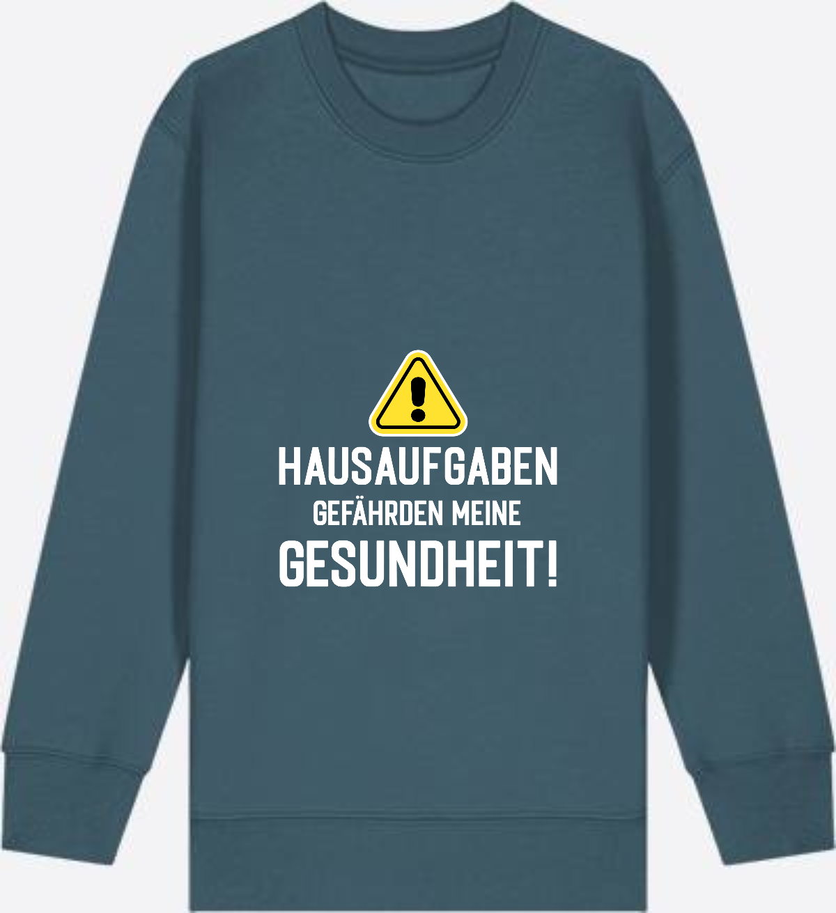 Kinder Sweatshirt Einschulung: Hausaufgaben Warnschild - Stargazer Herzseite