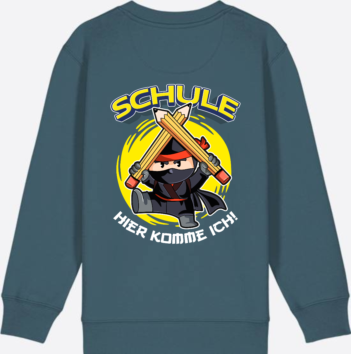 Kinder Sweatshirt Einschulung – Ninja: Schule hier komme ich - Stargazer