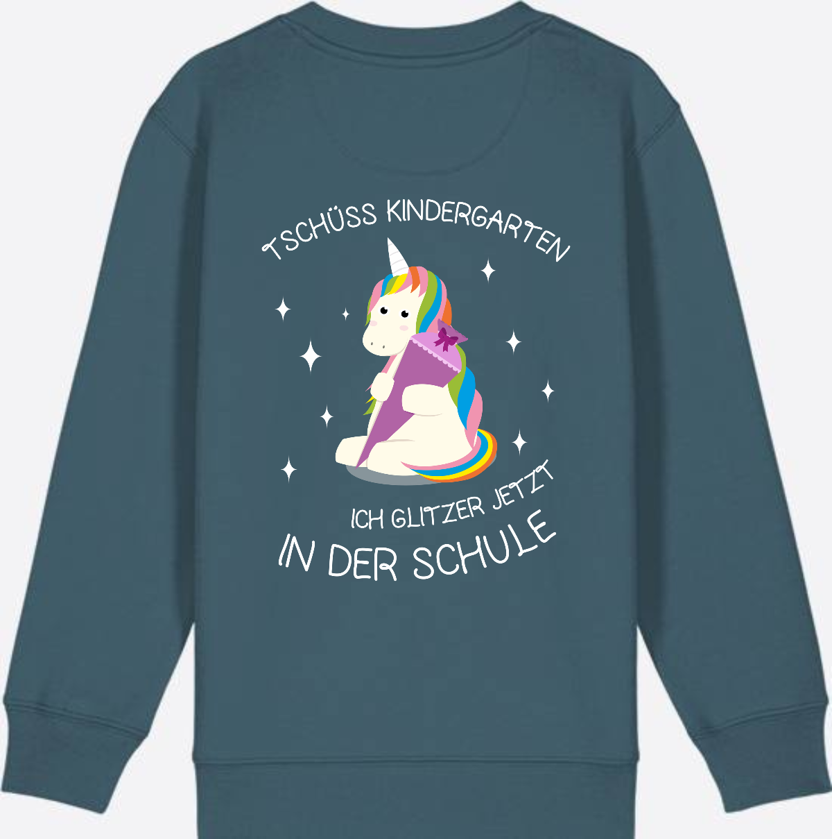 Kinder Sweatshirt Einschulung – Tschüss Kindergarten Einhorn - Stargazer