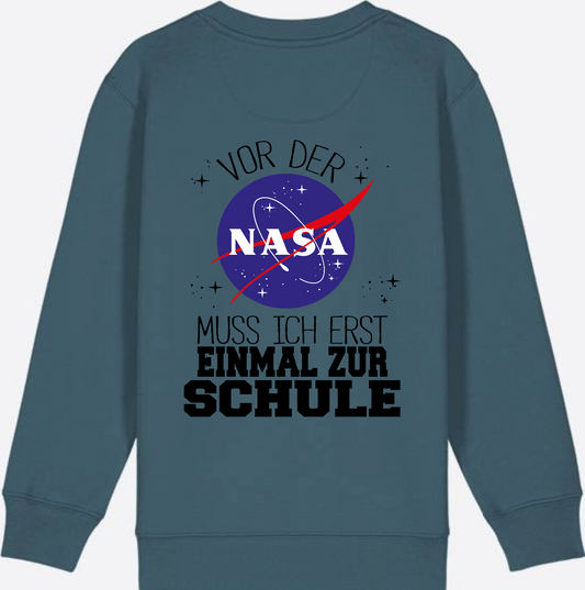 Kinder Sweatshirt Einschulung: Vor der NASA zur Schule - Stargazer