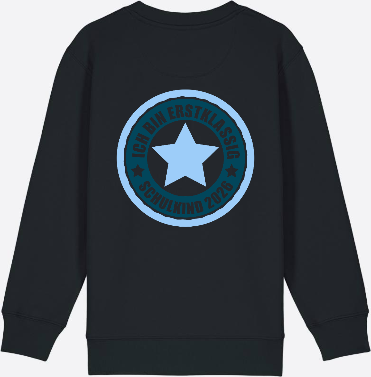 Kinder Sweatshirt Ich bin erstklassig – Schulkind 2026 - Black