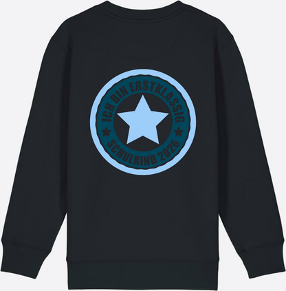 Kinder Sweatshirt Ich bin erstklassig – Schulkind 2026 - Black