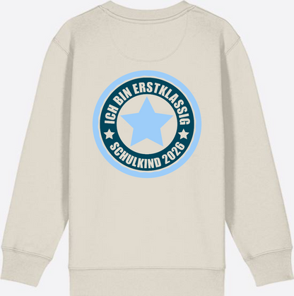 Kinder Sweatshirt Ich bin erstklassig – Schulkind 2026 - Eco Heather