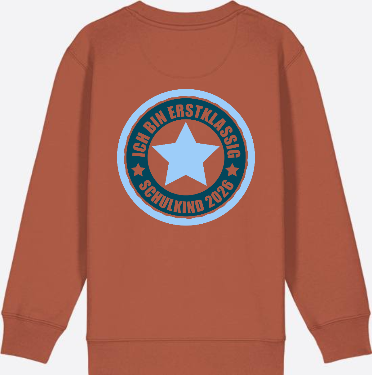 Kinder Sweatshirt Ich bin erstklassig – Schulkind 2026 - Heritage Brown