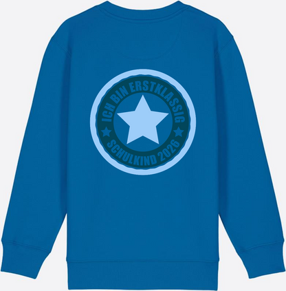 Kinder Sweatshirt Ich bin erstklassig – Schulkind 2026 - Royal Blue