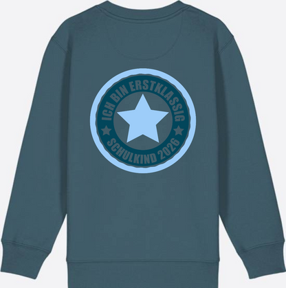 Kinder Sweatshirt Ich bin erstklassig – Schulkind 2026 - Stargazer
