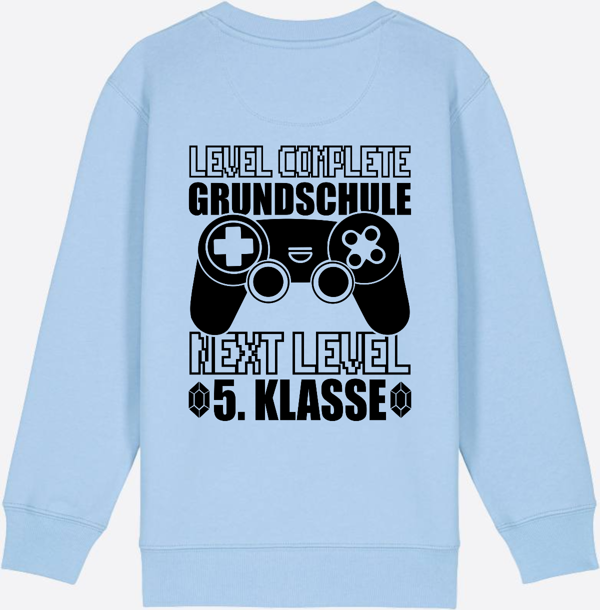 Kinder Sweatshirt Level Complete – Next Level 5. Klasse - Blue Soul