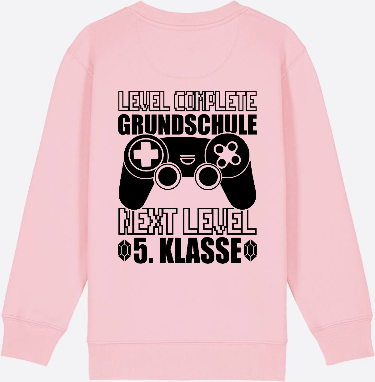 Kinder Sweatshirt Level Complete – Next Level 5. Klasse - Cotton Pink