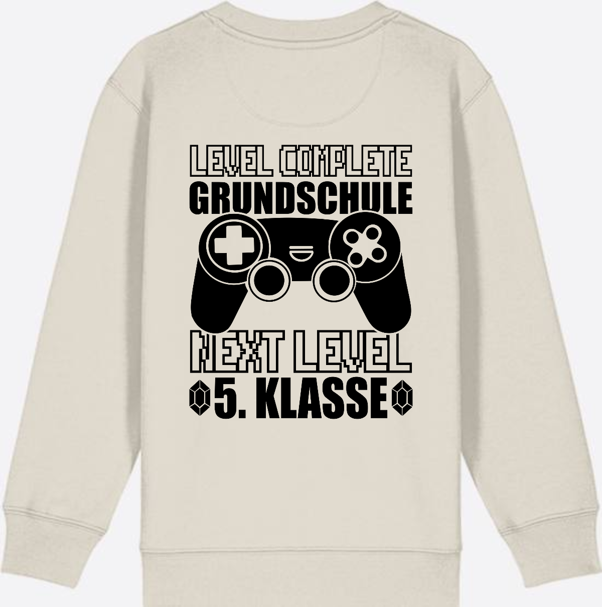 Kinder Sweatshirt Level Complete – Next Level 5. Klasse - Eco Heather