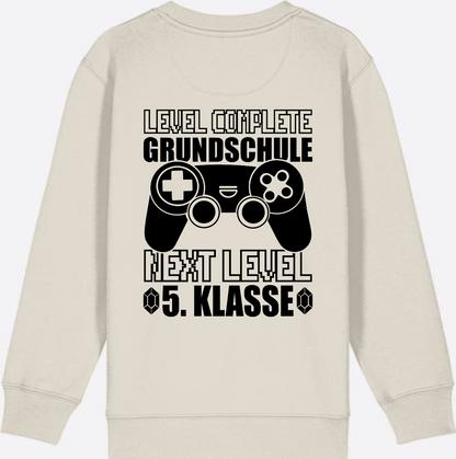 Kinder Sweatshirt Level Complete – Next Level 5. Klasse - Eco Heather