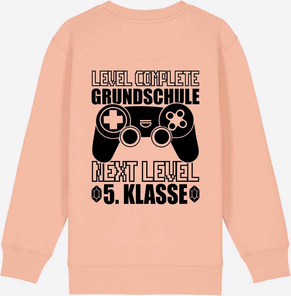 Kinder Sweatshirt Level Complete – Next Level 5. Klasse - Fraiche Peche