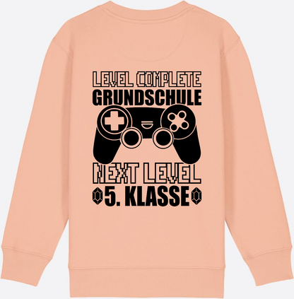 Kinder Sweatshirt Level Complete – Next Level 5. Klasse - Fraiche Peche