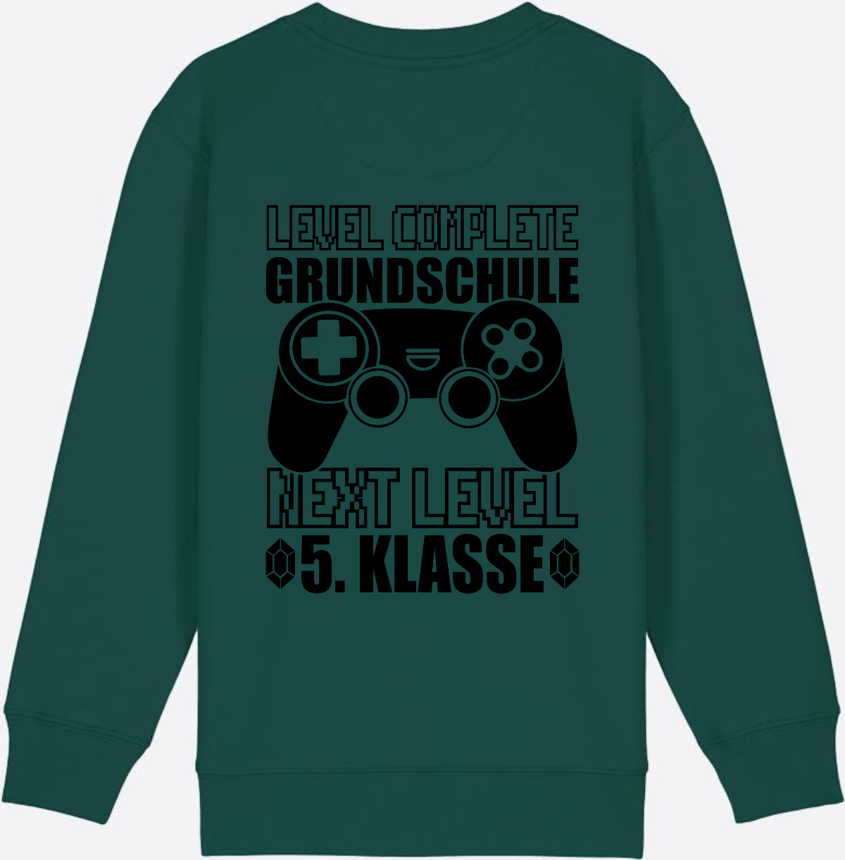 Kinder Sweatshirt Level Complete – Next Level 5. Klasse - Glazed Green