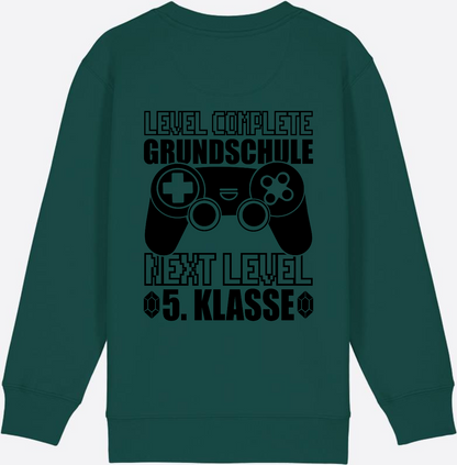 Kinder Sweatshirt Level Complete – Next Level 5. Klasse - Glazed Green