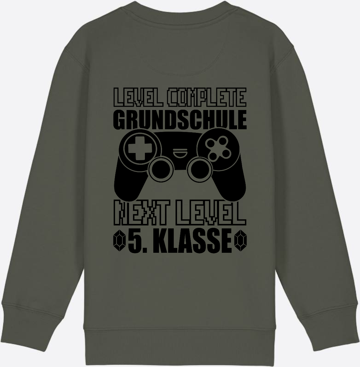 Kinder Sweatshirt Level Complete – Next Level 5. Klasse - Khaki
