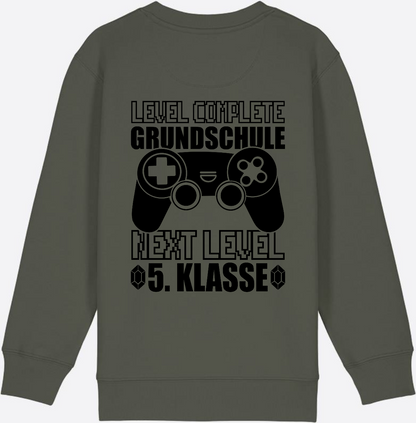 Kinder Sweatshirt Level Complete – Next Level 5. Klasse - Khaki
