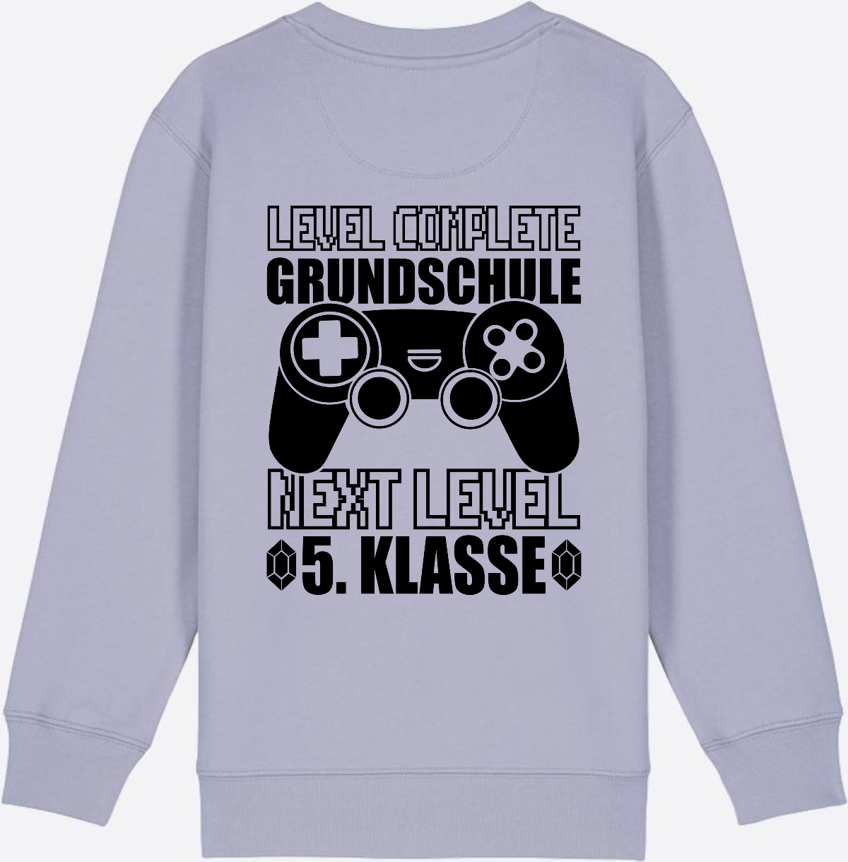 Kinder Sweatshirt Level Complete – Next Level 5. Klasse - Lavender