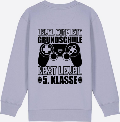 Kinder Sweatshirt Level Complete – Next Level 5. Klasse - Lavender