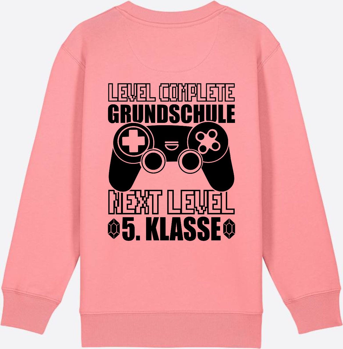 Kinder Sweatshirt Level Complete – Next Level 5. Klasse - Pink Joy