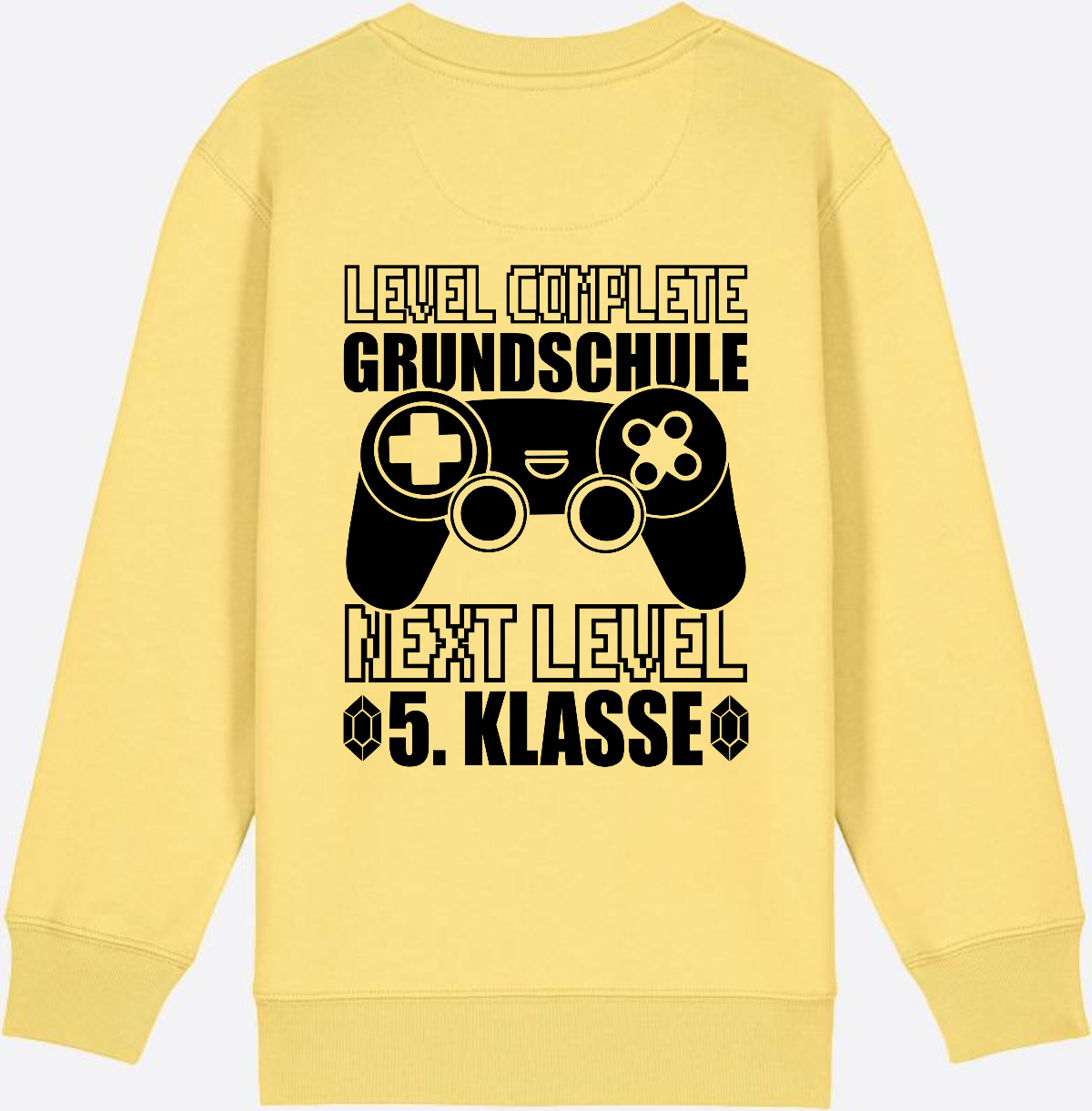 Kinder Sweatshirt Level Complete – Next Level 5. Klasse - Viva Yellow