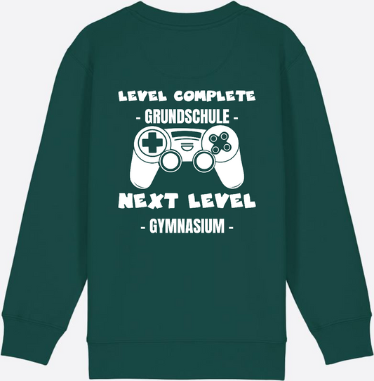 Kinder Sweatshirt Next Level Gymnasium – mit Wunschnamen - Glazed Green