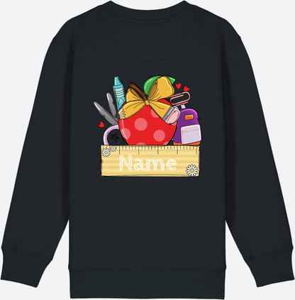 Kinder Sweatshirt zur Einschulung – Personalisiert mit Namen - Black