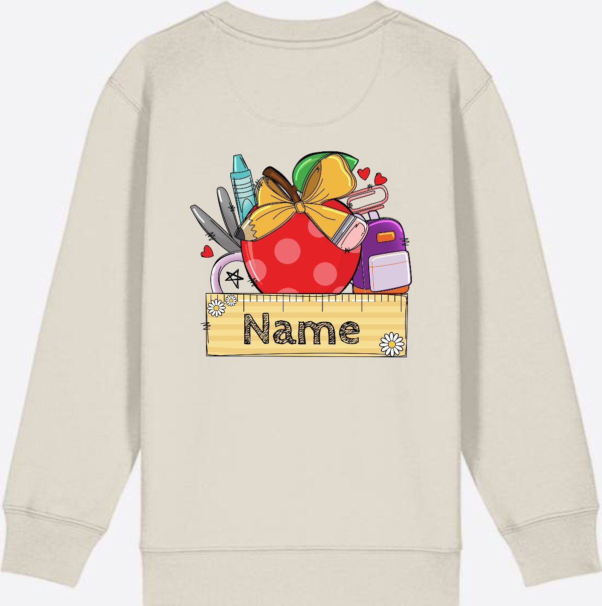 Kinder Sweatshirt zur Einschulung – Personalisiert mit Namen - Eco Heather