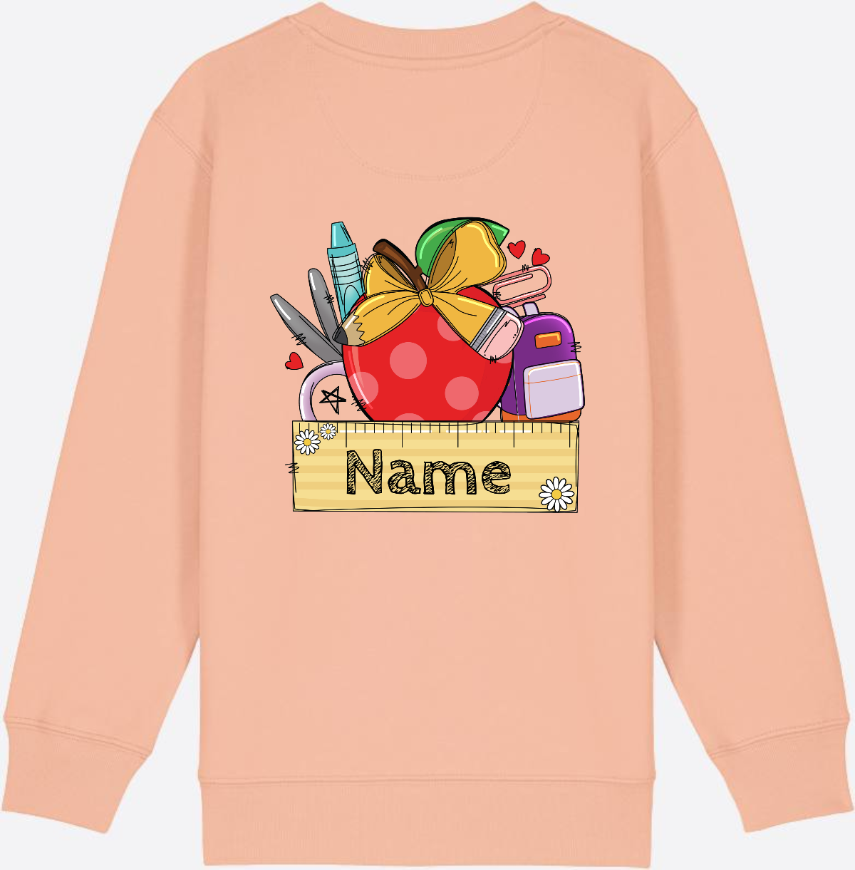 Kinder Sweatshirt zur Einschulung – Personalisiert mit Namen - Fraiche Peche