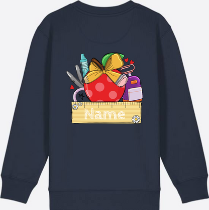 Kinder Sweatshirt zur Einschulung – Personalisiert mit Namen - French Navy