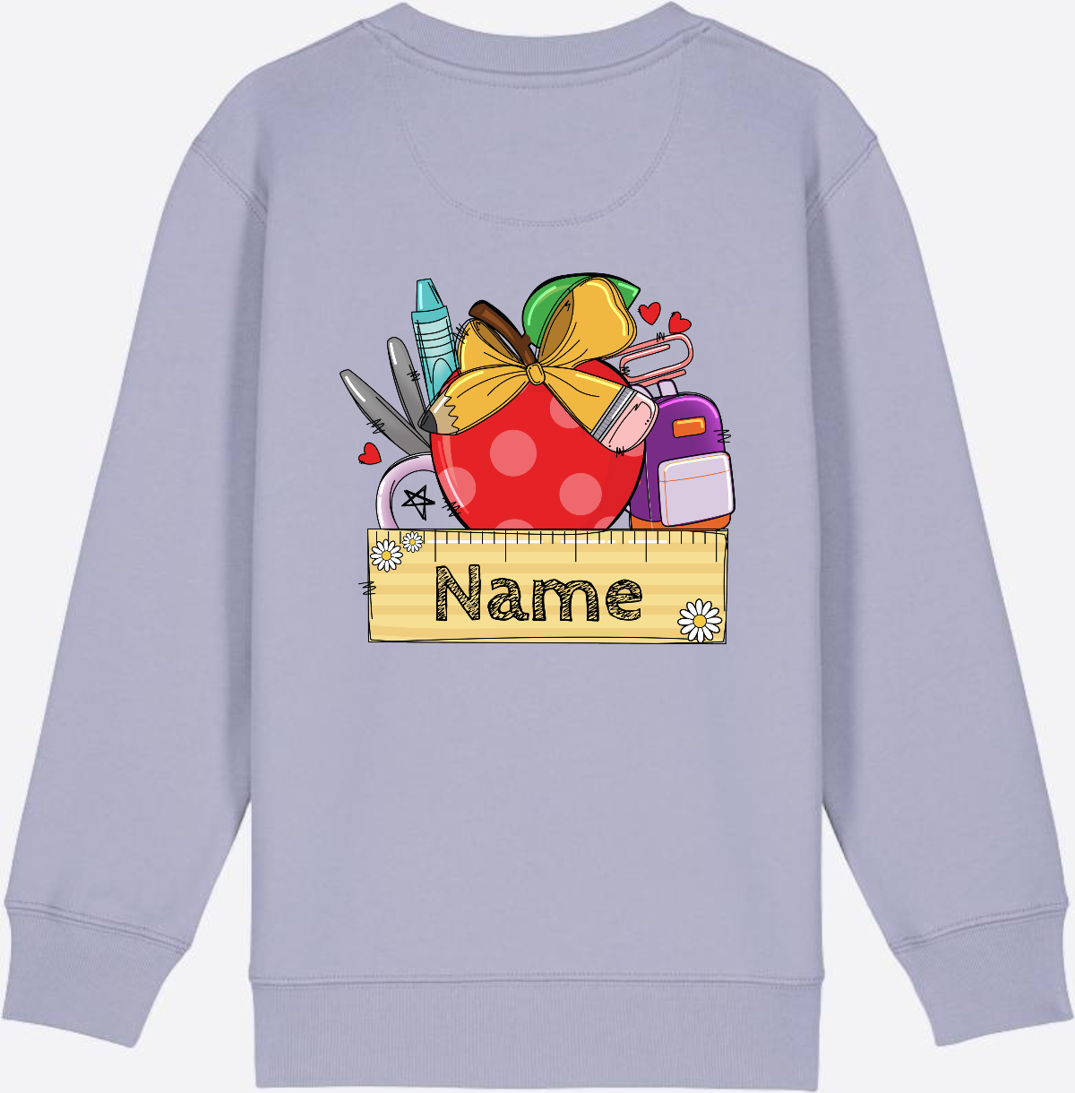 Kinder Sweatshirt zur Einschulung – Personalisiert mit Namen - Lavender